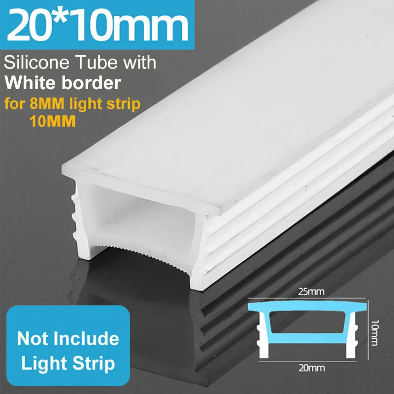 5m 10m Flexibele verzonken LED-siliconenbuis Licht Kanaalhouder Waterdicht Knipbaar Gemakkelijk te installeren Binnendecoratie DIY Speciaal gevormd