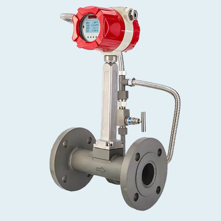 Explosion-proof Flow Meter Dn50 316 Stainless Steel Saturated Steam Vortex Flowmeter Sensor Flange Connection