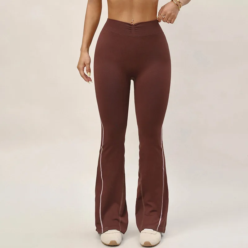 Legginsy sportowe z wysokim stanem damskie z napisem, rozszerzane spodnie do fitnessu, biegania, treningu, wysoce elastyczne rajstopy, seksowne legginsy do jogi podnoszące pośladki.