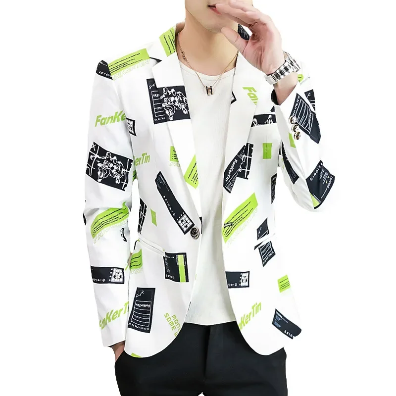 

Boutique New Men's Casual Gentleman British Style Personality Korean Version Fashion Best Man Small Suit Men's Slim Coat Suit