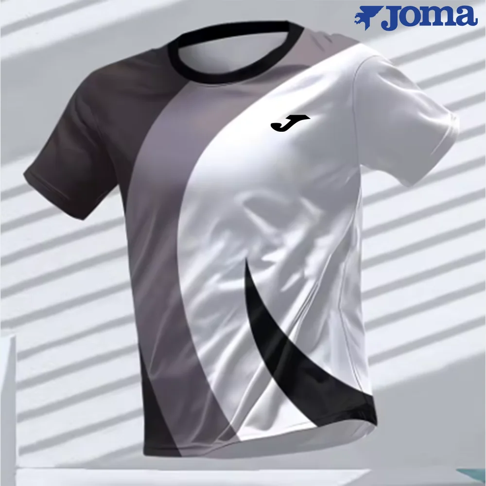 JOMA الصيف الرجال ثلاثية الأبعاد نمط مطبوع عادية قصيرة الأكمام اللياقة البدنية في الهواء الطلق عالية الجودة التجفيف السريع تنفس تي شيرت رياضي #3