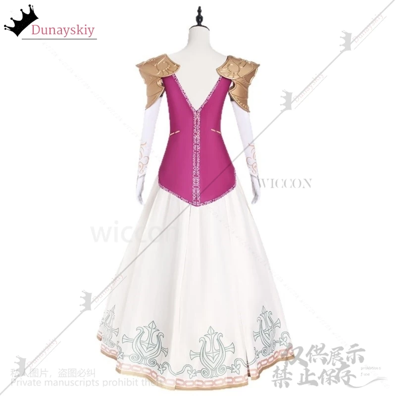 Game Princess Cosplay Cartoon Traditional Print Retro Elegant Long Dress Lolita 3D Polylactic Acid Anime Props Wigs Customized