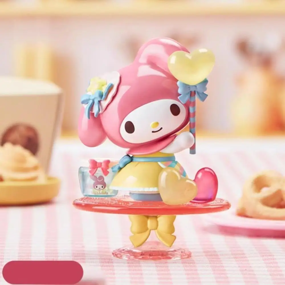 Sanrio Melody Afternoon Tea Series meisjesachtig hart aardbei pop Garage Kit Cartoon cake plug-in model Desktop ornament meisje speelgoed