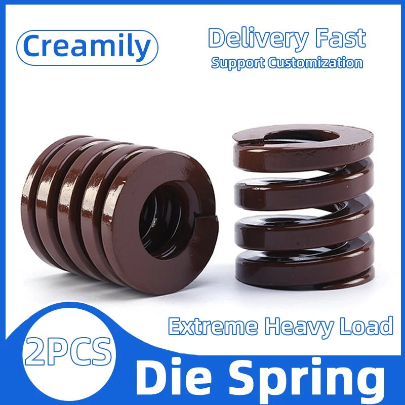 

Creamily 2PCS Spiral Spring Coil Compressed Die Spring Release Pressure Mould Spring OD 40MM ID 20MM L 40MM-150MM