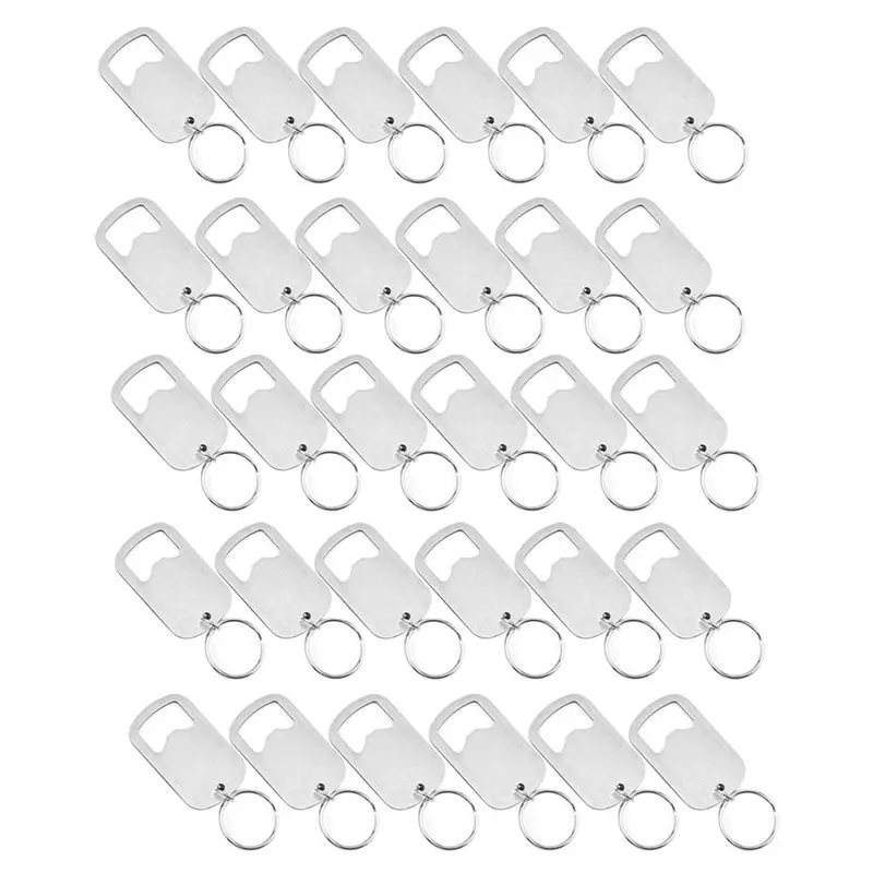 BHTS-120 Pcs Stainless Steel Bottle Opener Keychain Beer Opener Portable Beer Bottle Opener For Kitchen And Party S