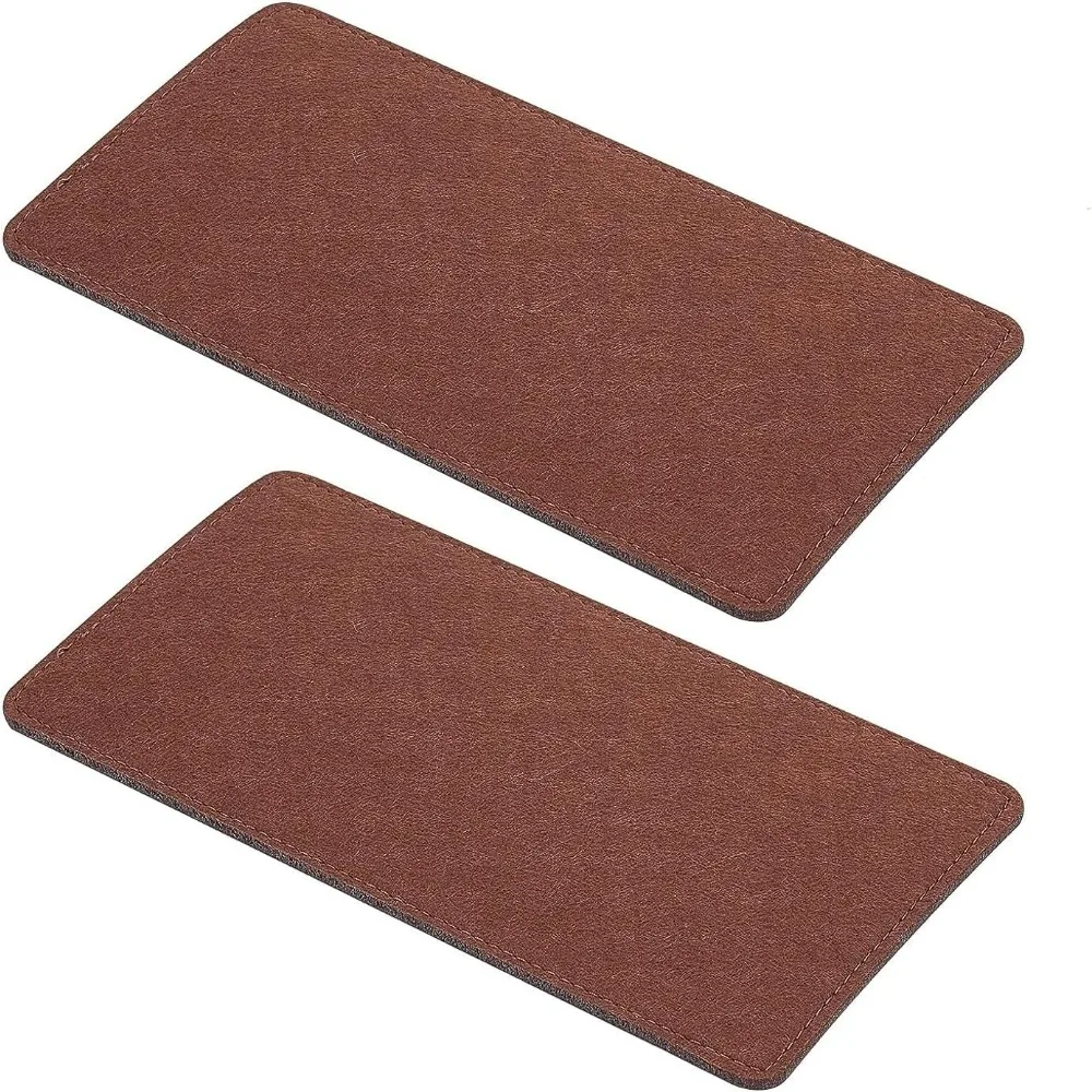 2pcs Felt Bag Base Shaper Brown Insert Bottom 9.8 x 5.1 Inch Purse Bottoms Rectangle Liner Board Bag Bottom Shaper