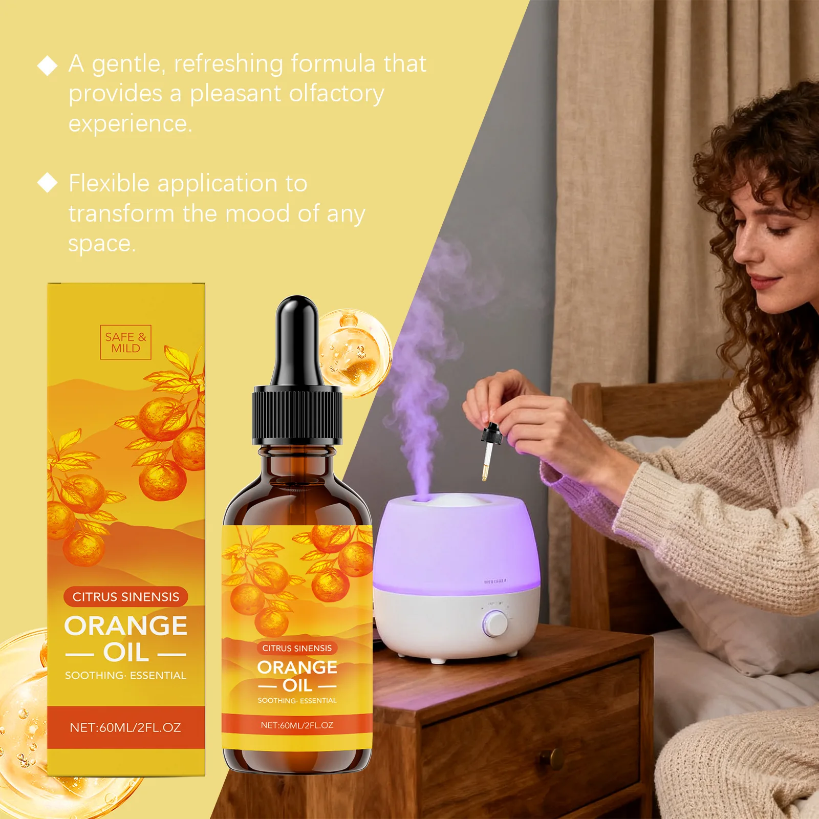 زيت عطري مهدئ عطري ينتشر العطر تنقية الهواء إزالة الرائحة تحسين الراحة المرطب عطر الهواء زيت طبيعي #4