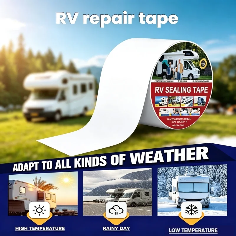 Waterproof Weatherproof Repair Sealing Tape RV Roof Sealant Tape Motorhome Leak Repair Tape for Trailer Truck Camper Boat Window