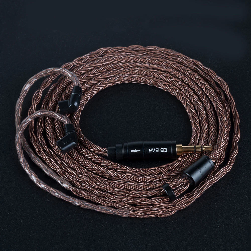 KBEAR 16 Core Reinem Kupfer Kopfhörer Kabel 2PIN/MMCX/QDC Earbuds Connector Verwenden Für KZ EDX ZSN PRO BLON BL-03 KBEAR KS1 Kopfhörer – Detail 23