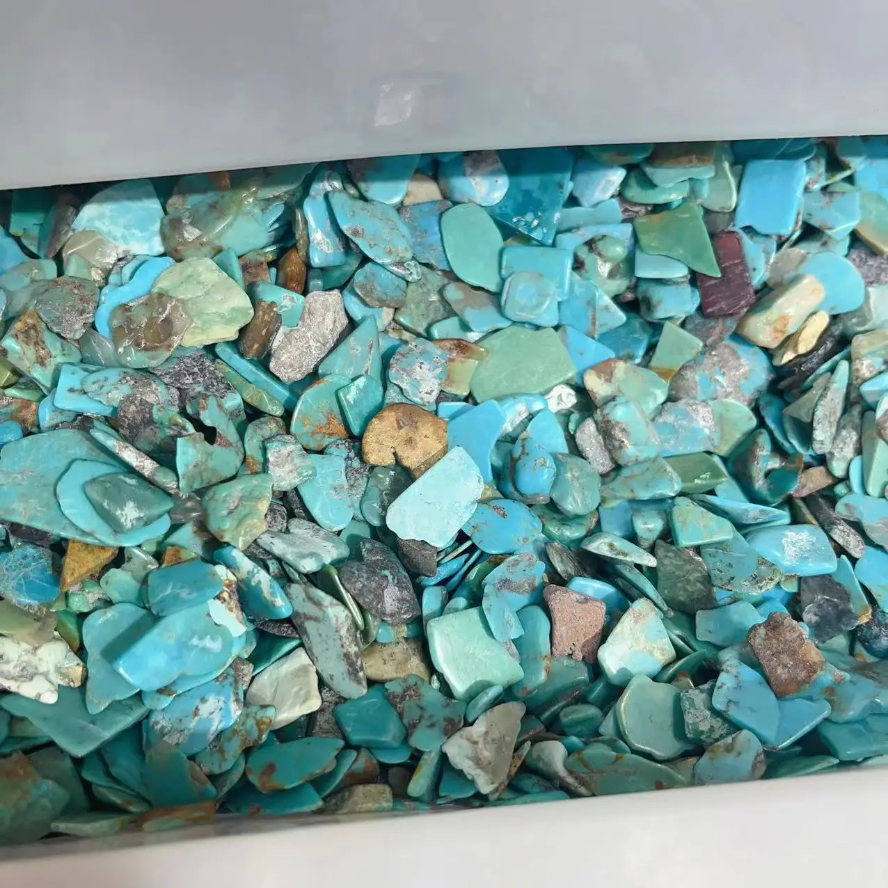 Natural Gravel Turquoises Raw Stone Mineral Specimen Irregular Stone for Aquarium Home Decoration DIY