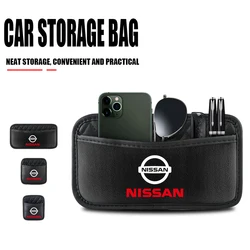 Leather Car Seat Organizer Bag Seat Back Storage Bag Auto Interior Accessories For Nissan X-trail Qashqai Note Juke Sentra Nismo