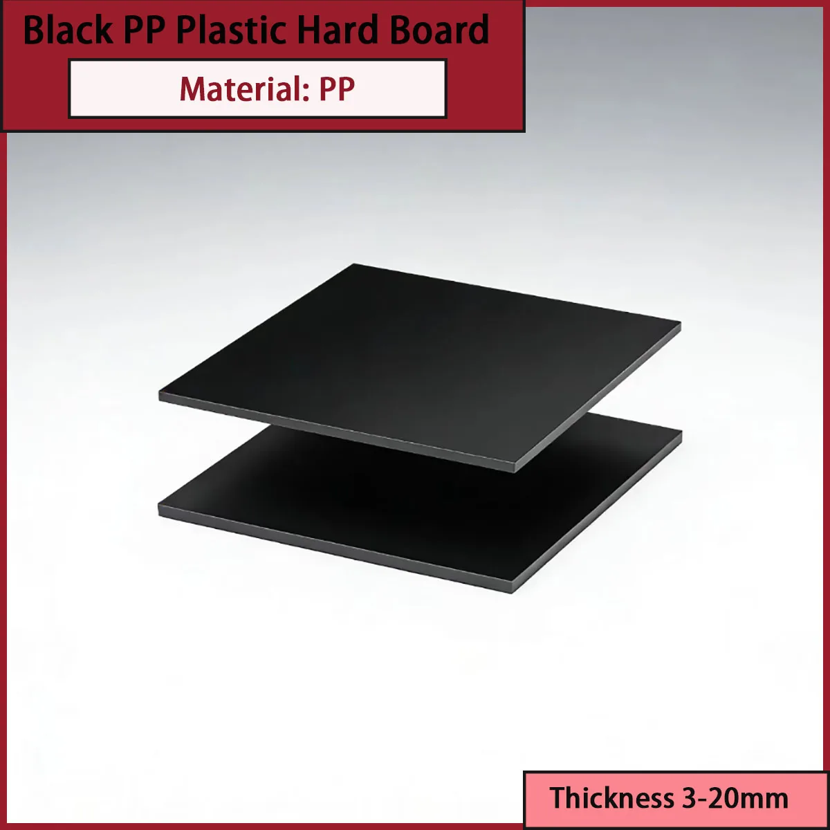 Thickness 3-20mm black PP plastic hard board for chemical equipment lining, environmentally friendly water tanks, etc