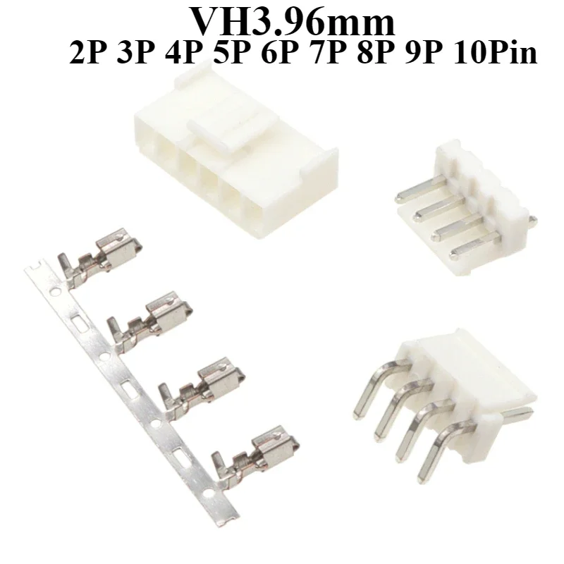 

5/10/50 sets VH 3.96mm 2P 3P 4P 5P 6P 7P 8P 9P 10P straight/ bent needle+Male Plug + Female Housing + Terminals VH3.96 Connector