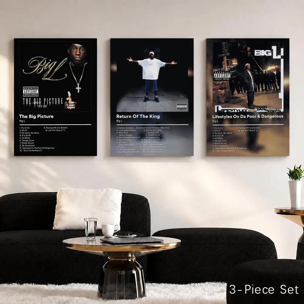 Famous Rapper B-Big L Framed Wall Painting Canvas Poster Wall Art HD Print Home Decor Room Decoration Artwork Gift Wood Frame