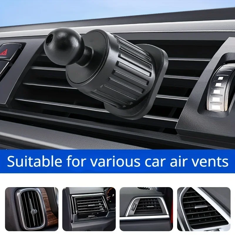 Mobile Phone Car Bracket Base Car Air Outlet Fixing Clip Ball Head Accessories Hook Universal Universal Type (Without Chuck)