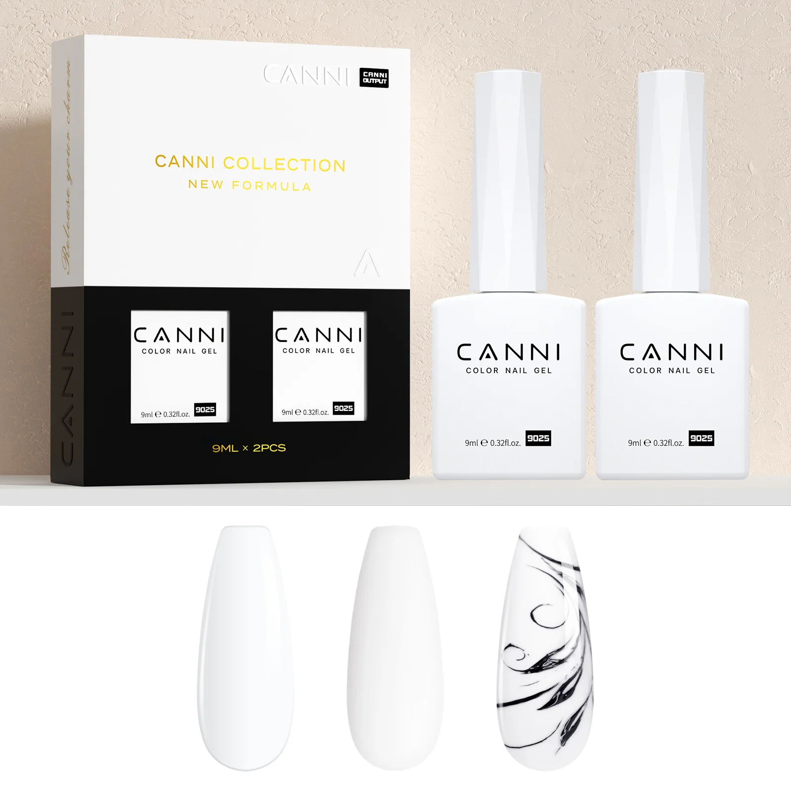 2 Stück*9ml CANNI HEMA FREE Diamond Top Coat PH-Bond zum Dehydrator Semi-Permanent Nagel-Gel-Lack Abziehbarer UV-LED-Gel-Nagellack – Detail 5