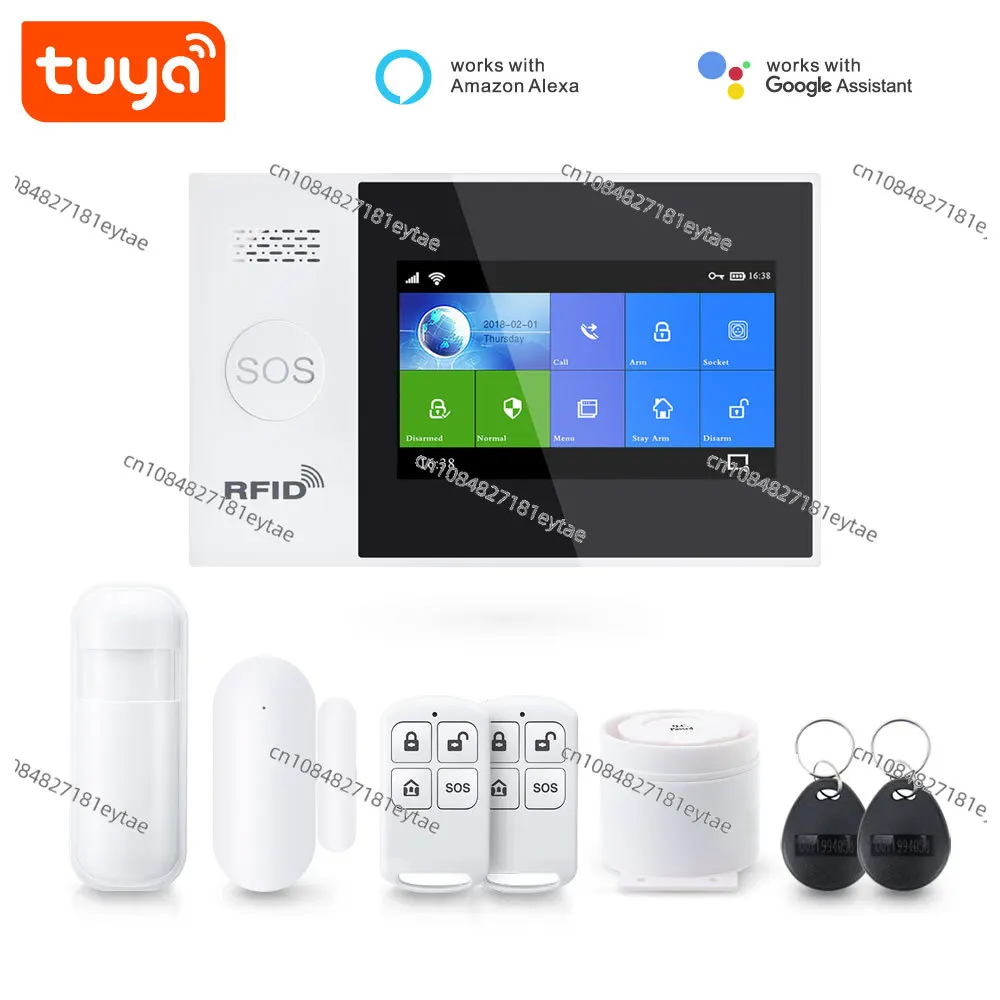 2023 Tuya Smart Wifi Wireless Alarm System Work with Alexa/Google Assistance PST-WG107T