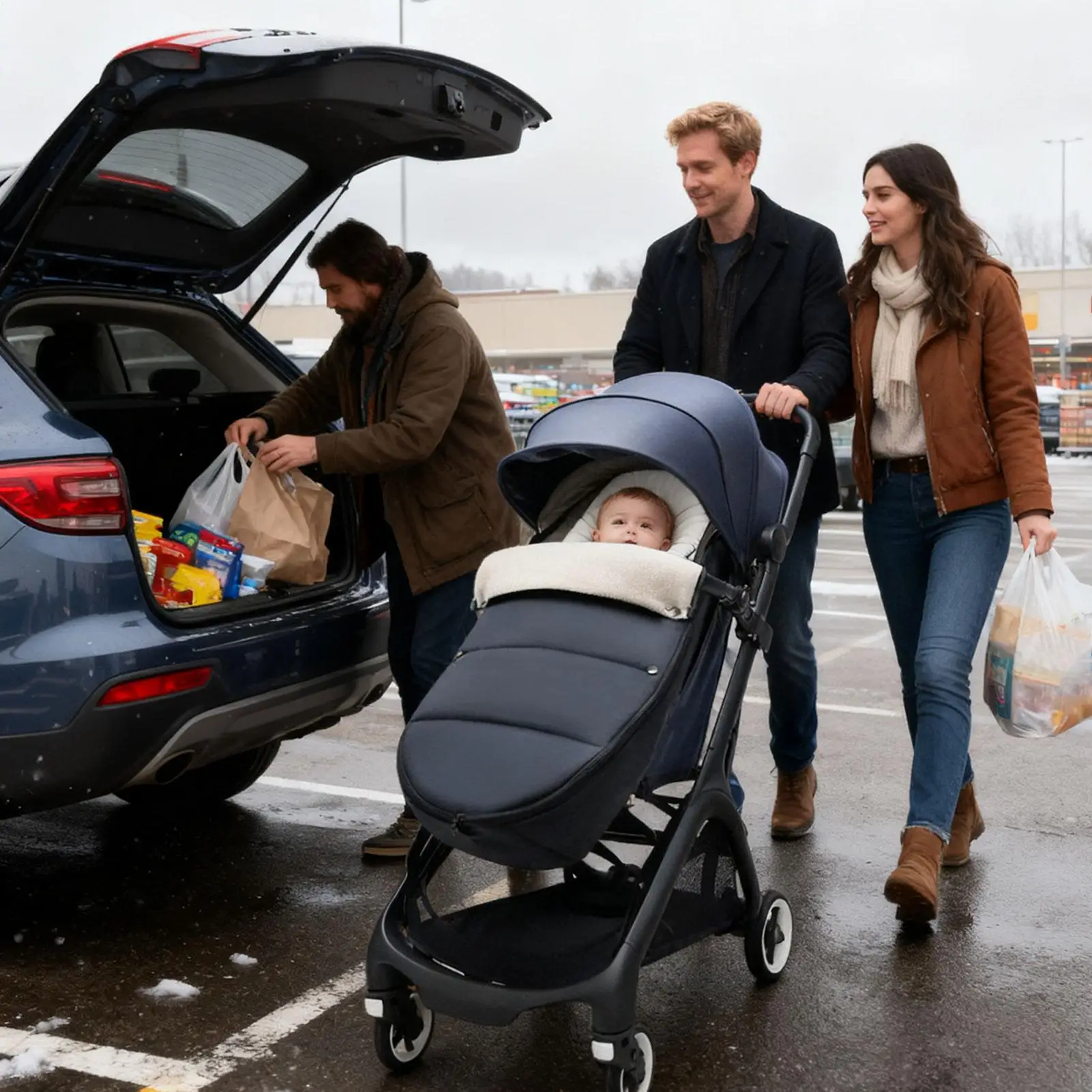 عربة الرايات حقيبة الشتاء مقاوم للماء يندبروف العالمي لينة Footmuff الطقس البارد عربة الرايات حقيبة للسفر في الهواء الطلق #2