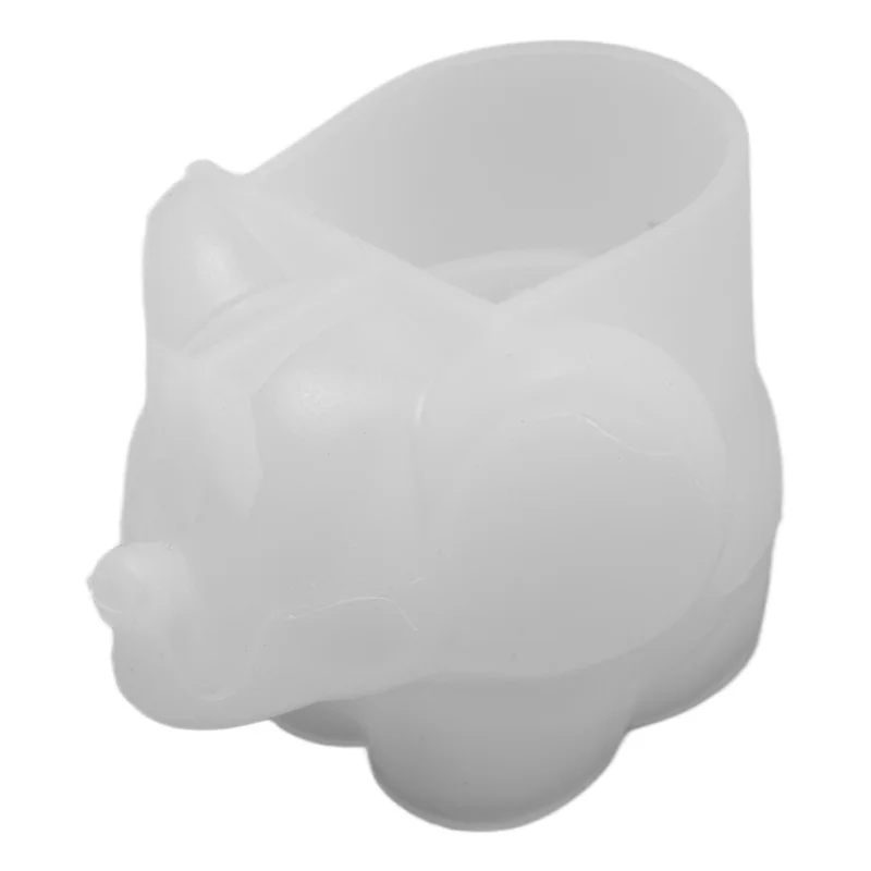 Stampo in silicone flessibile per scatola di immagazzinaggio a forma di elefante per realizzare decorazioni artigianali