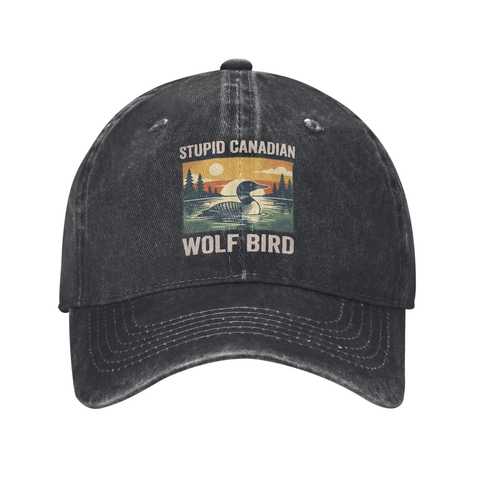 Heated Rivalry Stupid Canadian Wolf Bird Trucker Hat Merch For Men Women Baseball Cap  Vintage Wear Cap Adjustable