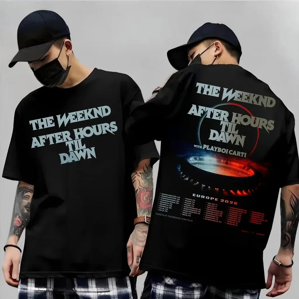 2026 Now  Unisex The Weeknd After Hours Til Dawn Short‑Sleeve T‑Shirt  World‑Tour R&B Fan Graphic Print Casual Top