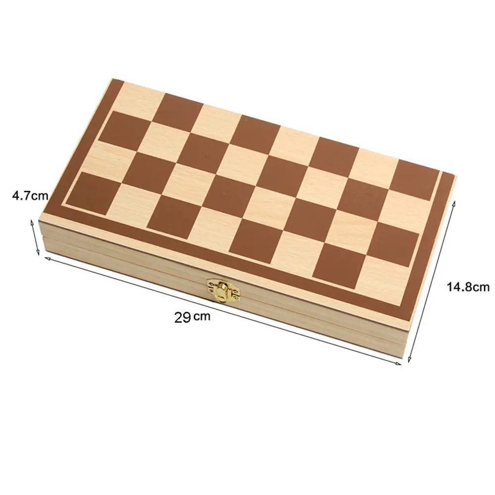 

Folding Adult Beginner Magnetic Wooden Foldable Chess Board Chess Set Puzzle Game Chess Games Checkers