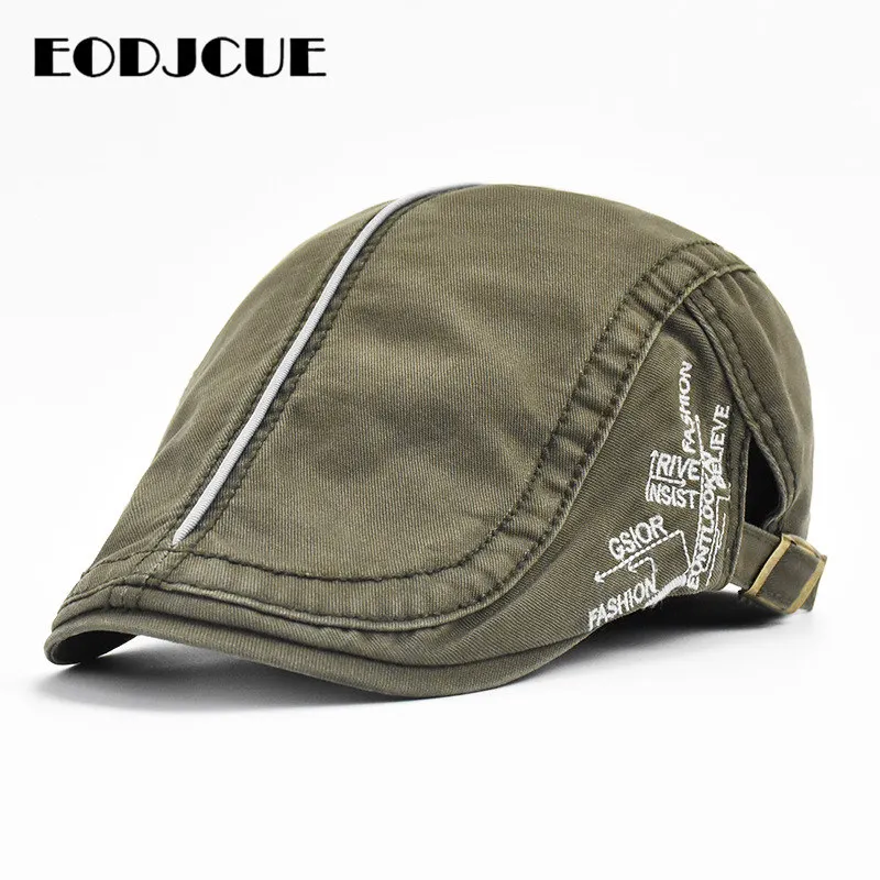 Fashion Summer Letter Beret Hats For Men Women Newsboy Caps Ivy Flat Brim Duckbill Cap Sun Hat Casual Visor Hat casquette