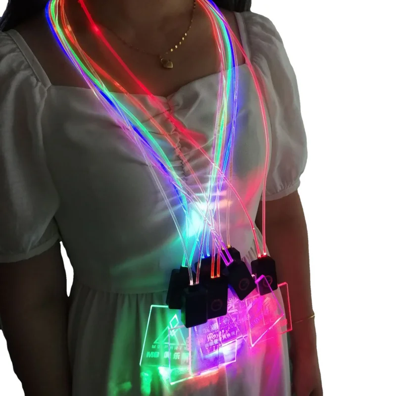 

Customized. New LED Acrylic Light-Up Full Body Light-Up TPU Light Guide Work Exhibition Light-Up Lanyard