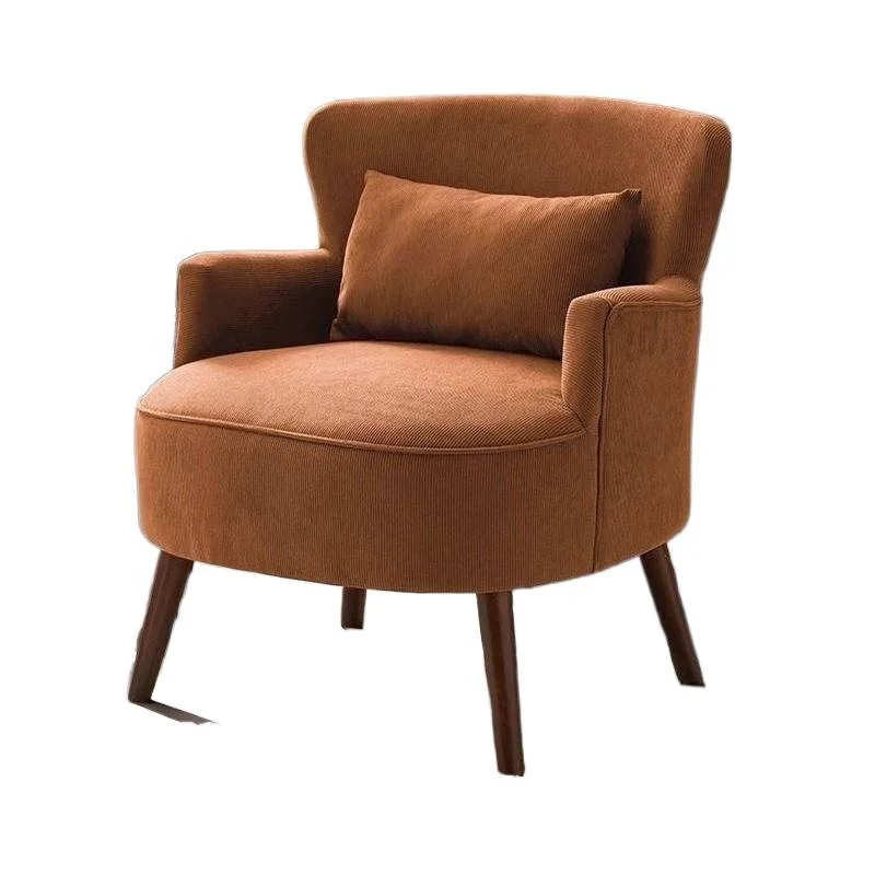 

Single sofa retro style bedroom casual fabric solid wood lazy living room sofa chair balcony combination