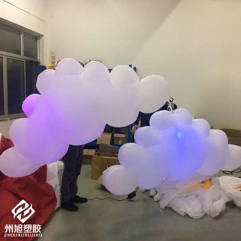 

Надувные облака с вдувной установкой, надувные белые облака с подсветкой, реквизит для украшения потолка