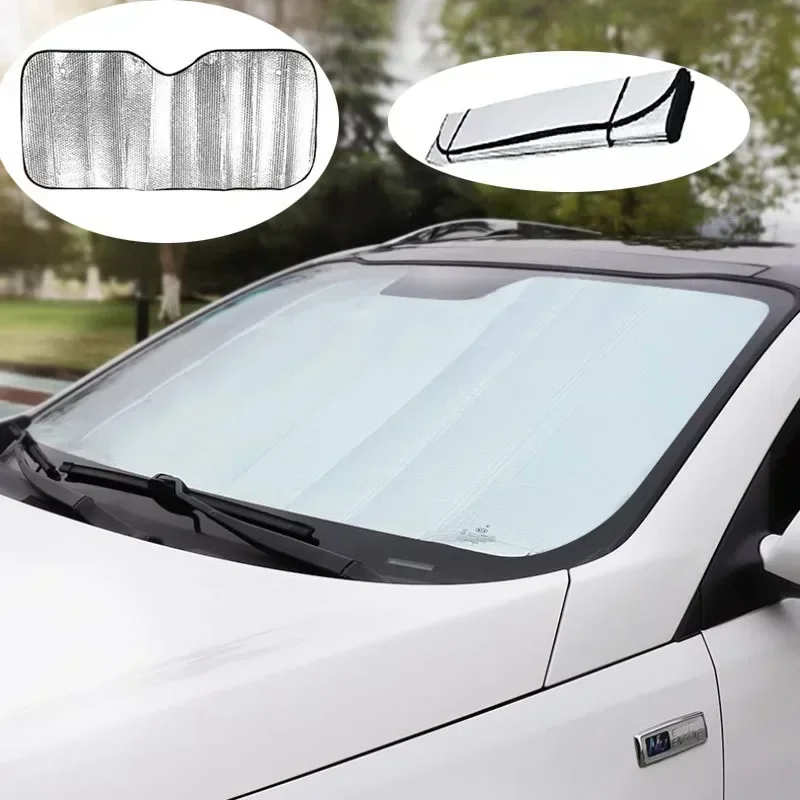 1-4 Stück Auto-Sonnenschutz Windschutzscheiben-Sonnenschutz Hitzeschutz UV-Blocker Faltbarer Auto-Sonnenschutz für Sommer Frontscheiben-Abdeckung ﻿