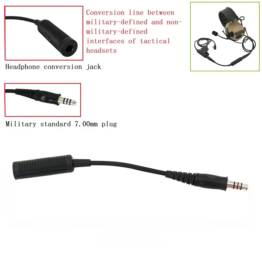 

Tactical Headset Adapter U-174 NATO/Military To Civilian Cable Adapter for Pelto Comta/msa Sordin/tci Liberator