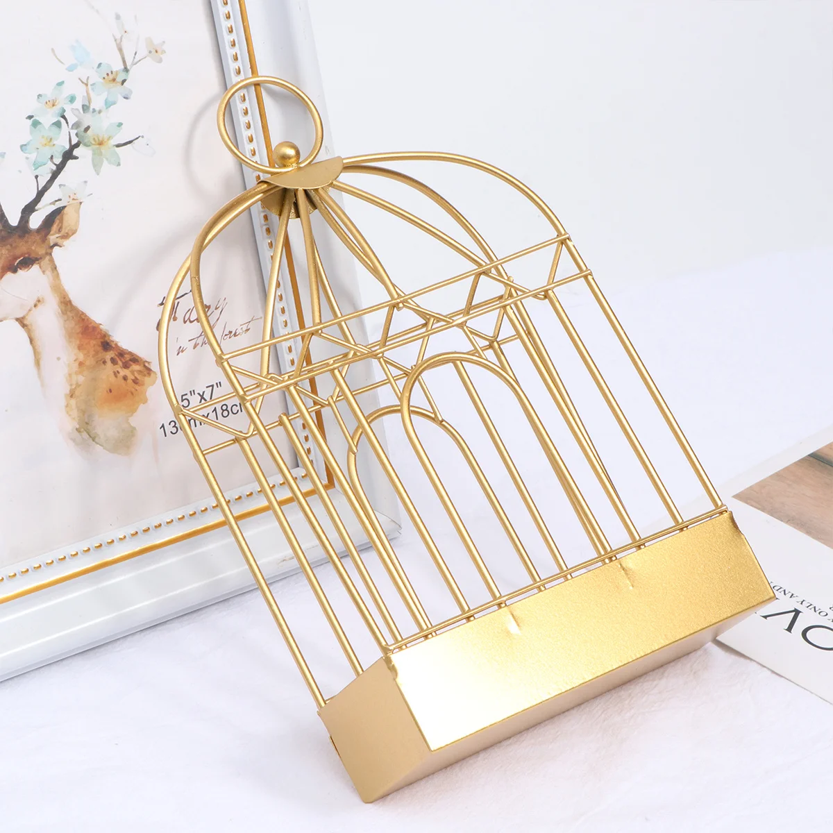 Iron Jewelry Display Rack Golden Dome Shaped For Earrings Organizer Desktop Decoration Storage Stand Holder Jewelry