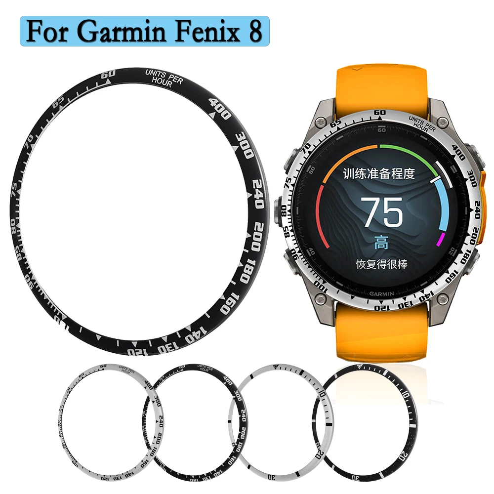 

Bezel Ring For Garmin Fenix 8 43/47/51mm Bezel Cover Stainless Steel Protection Ring Bumper Adhesive Smartwatch Watch Decoration