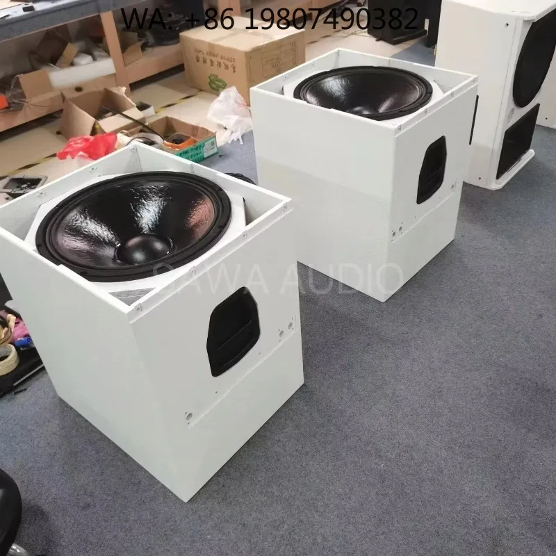 Dual 10 Inch 2-Way Passive & Powered Line Array Speaker White Professional Audio for Church
