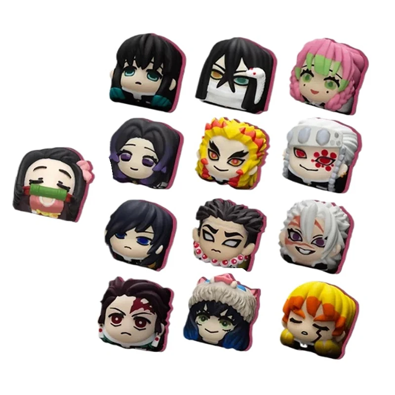 Anime Demon Slayer Kamado Nezuko Series Character Personalized Mechanical Decoration Keyboard Keycaps Periphery Collectble Gifts view 6