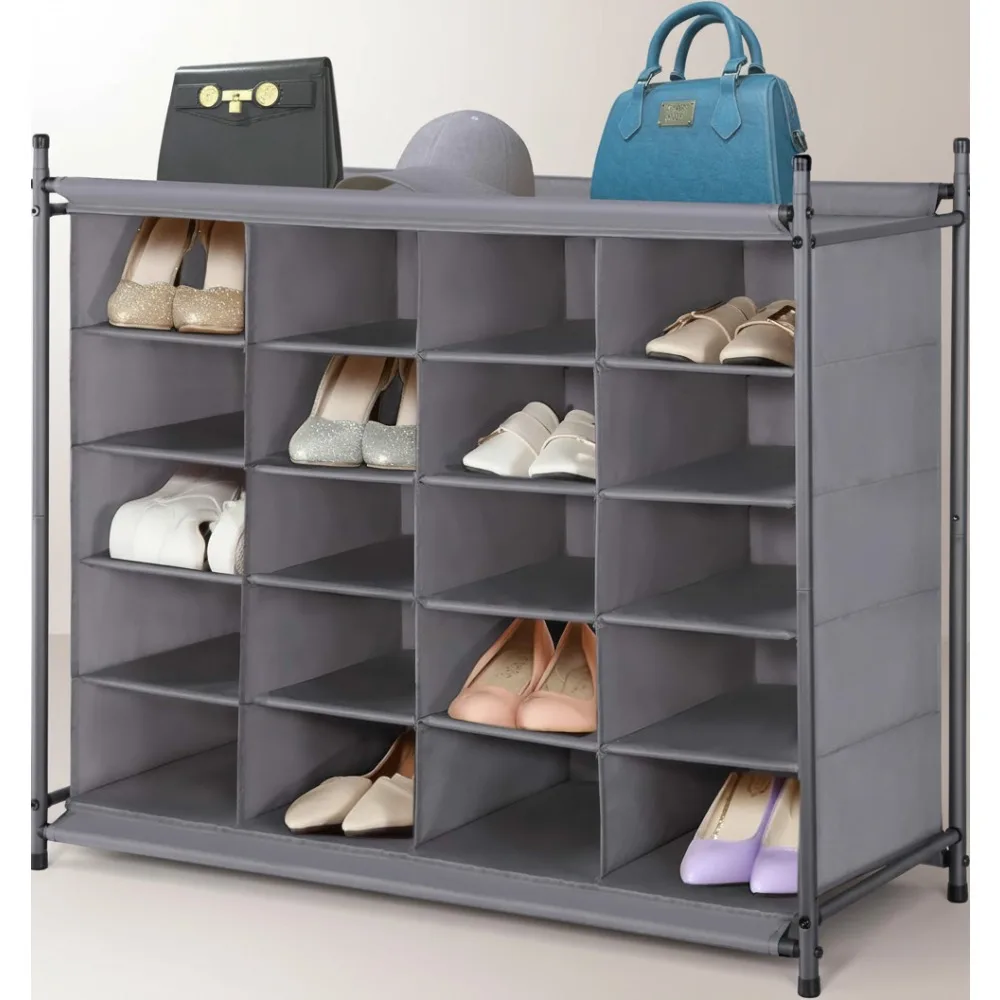 

Stackable Shoe Organizer 20-Cube Storage Rack for Entryway Bedroom Closet Multifunctional Home Organization