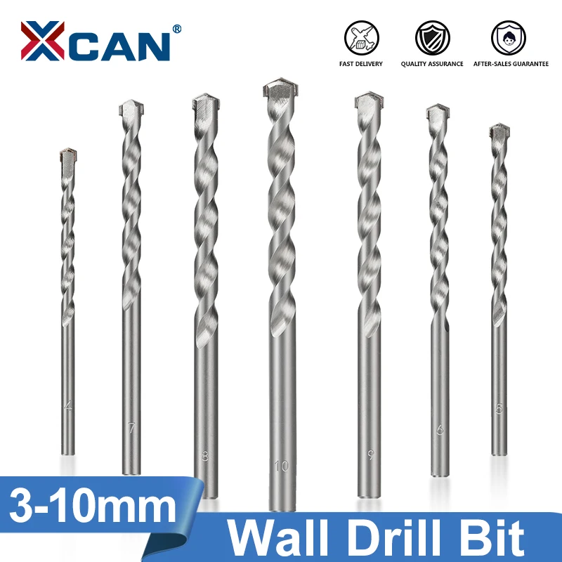 

XCAN 3-10mm Drill Bit Wall Masonry Drill Bit Alloy Head Drill Bit for Brick Concrete Marble Tile Stone Drilling Tools