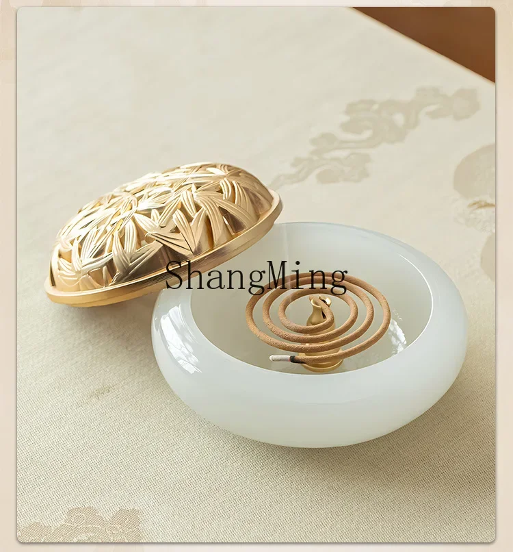 

CL glazed jade incense burner household indoor incense burner tea ceremony creative plate incense burner