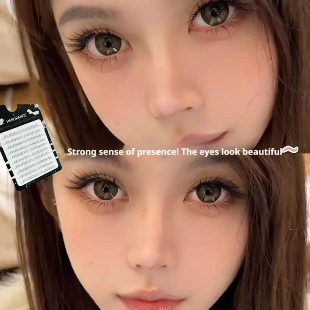 Cienkie, zwiewne kępki rzęs, krzyżowane, ukośne, efekt latających rzęs, sztuczne rzęsy dla słodkich, chłopięcych dziewczyn, gęste, podkręcone sztuczne rzęsy.