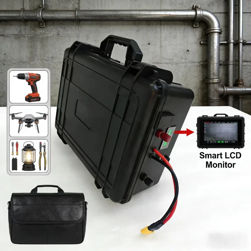 36V 100Ah/120Ah/150Ah LiFePO4 lithium battery pack, built-in smart Bluetooth BMS for real-time battery data monitoring and safe