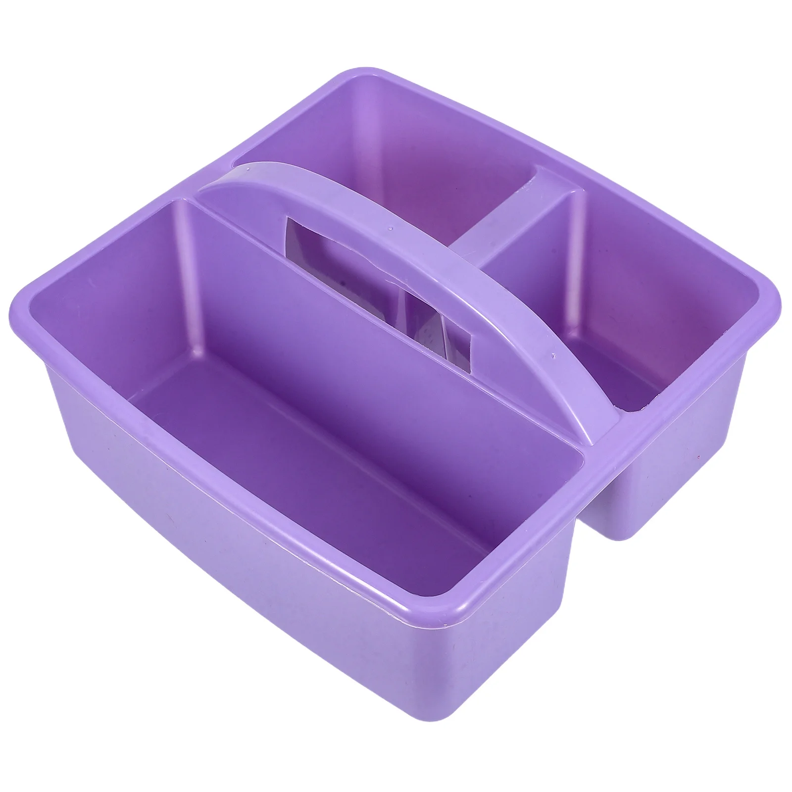 Cesta de almacenamiento portátil con mango, organizador para el aula, soporte para suministros de arte, contenedor de papelería escolar con múltiples compartimentos