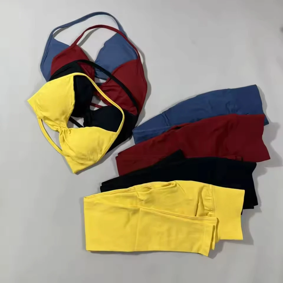 Комплект с бюстгальтером и шортами для йоги, женские топы, бюстгальтер с открытой спиной, жилет, леггинсы, комплект, спортивные шорты с низкой ребристой лентой, комплект для фитнеса, тренажерного зала Комплект с бюстгальтером и шортами для йоги, женские топы, бюстгальтер с открытой спиной, жилет, леггинсы, комплект, спортивные шорты с низкой ребристой лентой, комплект для фитнеса, тренажерного зала