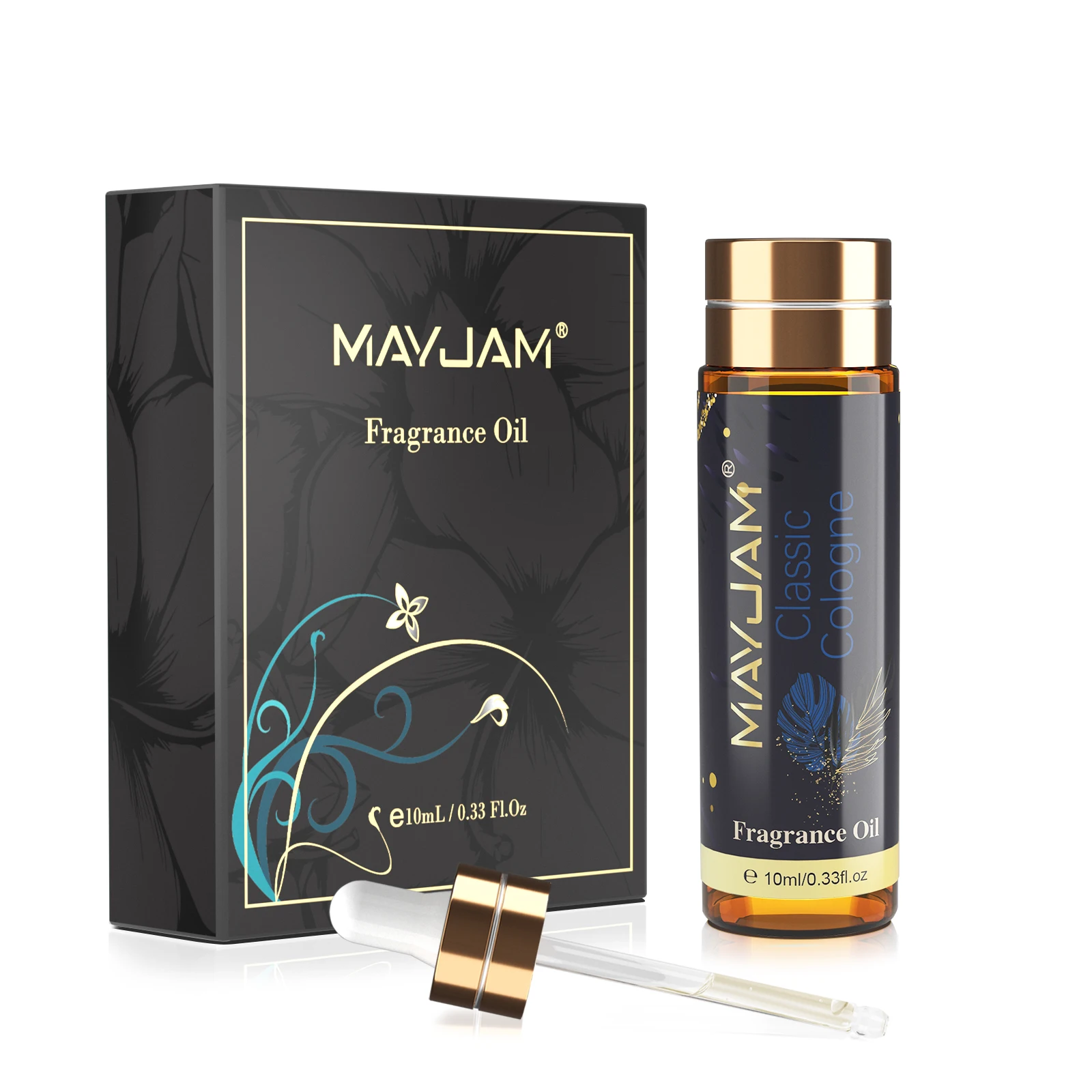 MAYJAM Ätherisches Öl für Herren, klassisches Kölnisch, süßer Tabak, Lorbeer, Rum, Wald, Kiefer, Bambus, Regenduft, langanhaltende Düfte