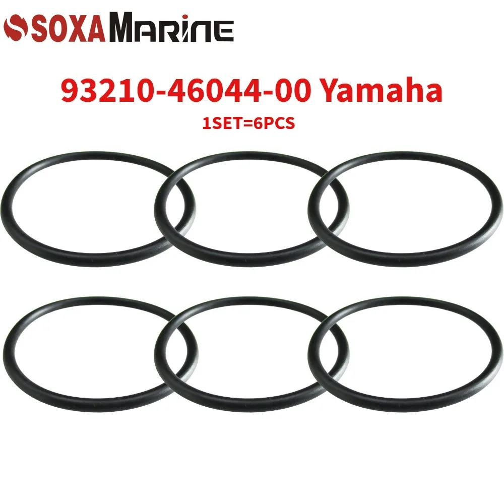 For Yamaha 93210-46044-00 Carburetor O-Ring Outboard Intake 2-90HP 6PCS