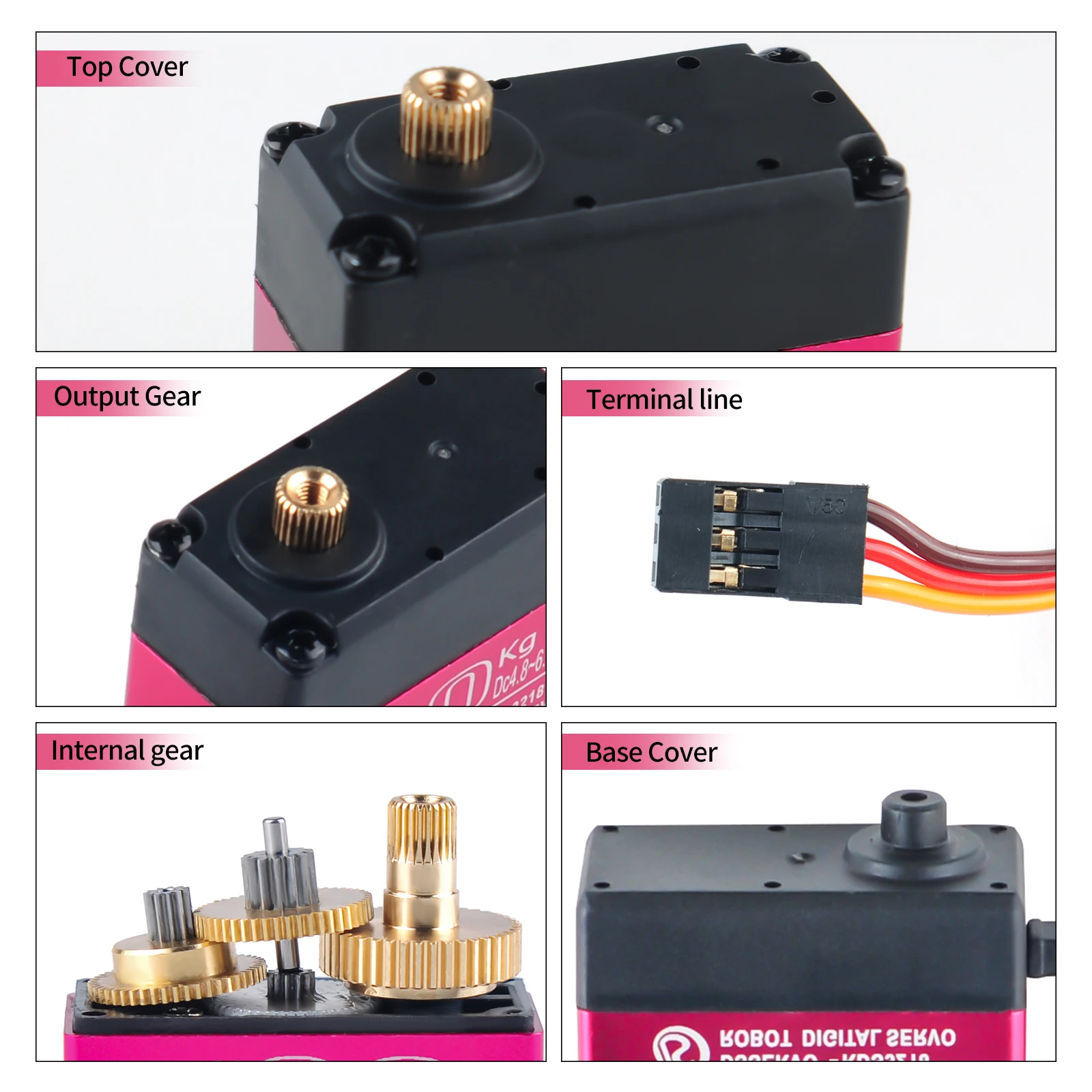 20kg.cm Digital Servo เกียร์โลหะ 180 องศา IP66 สําหรับ Arduino ยาวสั้นตรง U Mouting DIY หุ่นยนต์ RC รถรถบรรทุก RDS3218MG