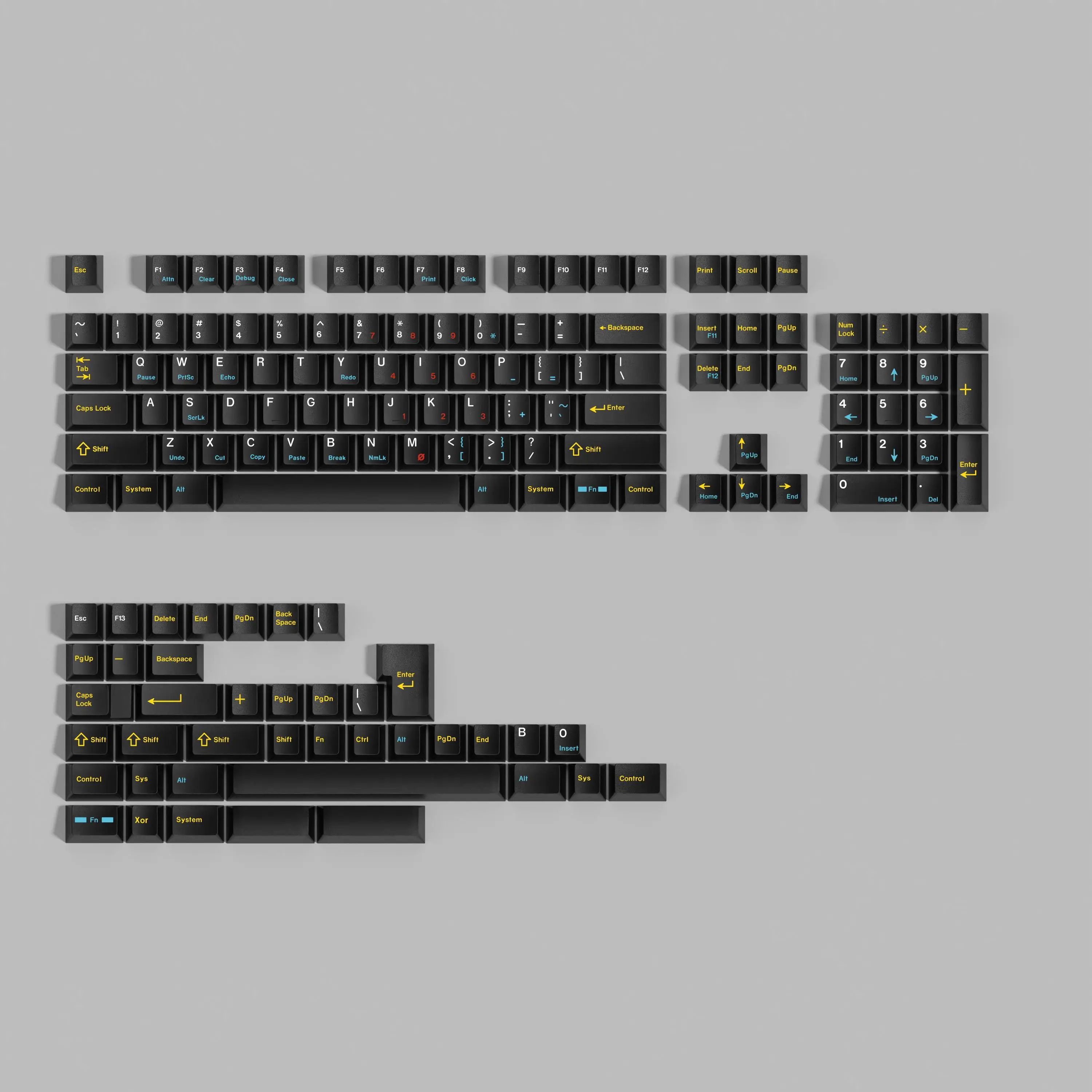 GMK 1520 fünfseitige Sublimation, maßgeschneiderter kompletter Satz Tastenkappen, einschließlich 7 HE