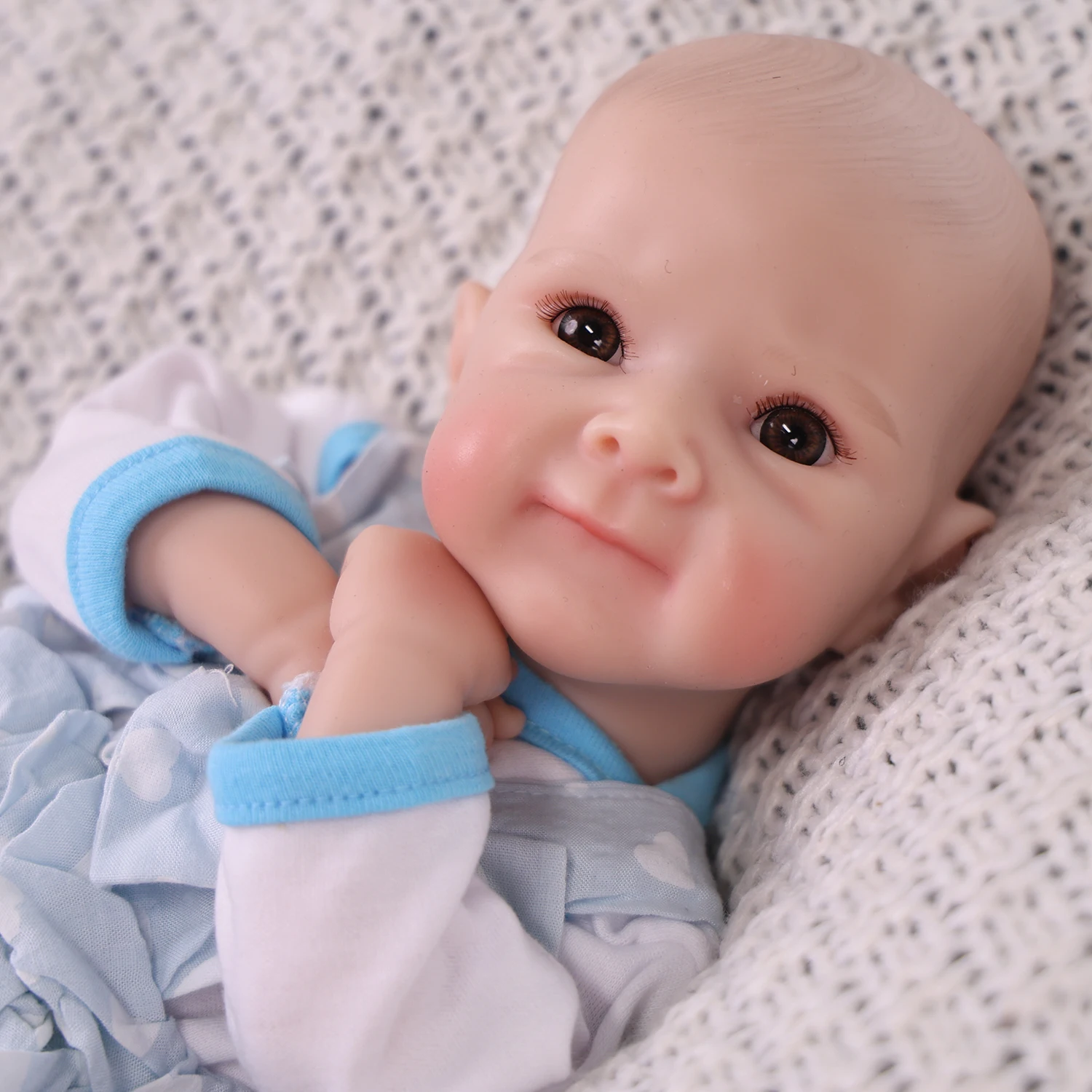 KEIUMI 16 Inch Loulou Soft Silicone Bebe Reborn Girl&Boy Doll With Painted Skin Realistic Visible Veins bebe reborn de silicona