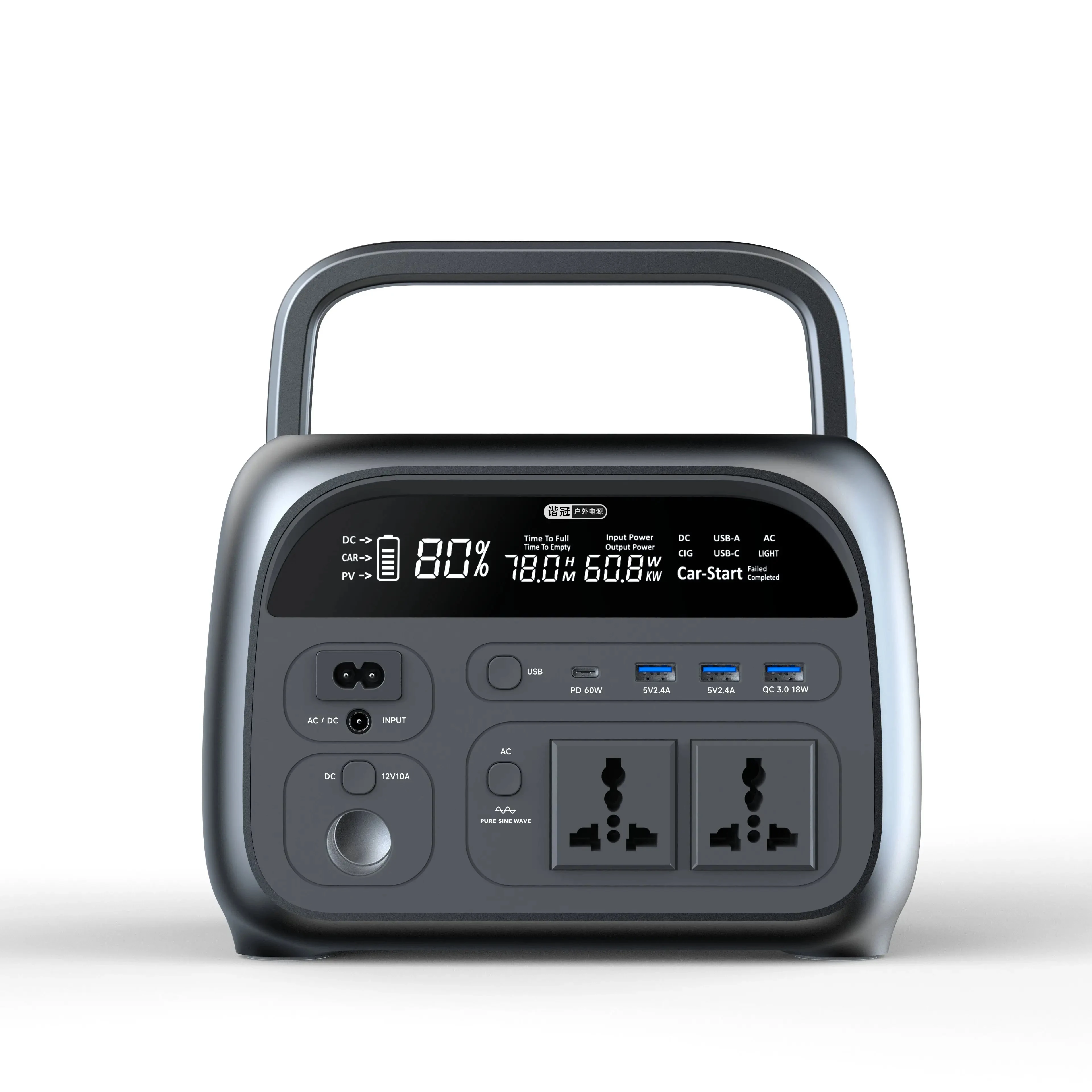 300W-600W Universal Outdoor Portable Solar Power Station Multifunctional Camping Household Emergency Generator