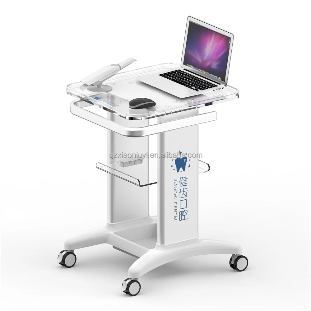 Hot Selling  Tool Storage Cart Oral Scanner Trolley Four Wheels  Laptop Tools Trolley Ultrasound Cart
